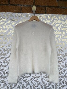 Pastiche Mohair Wool Sheer Knit Sweater Cream White Soft Girl Coquette T.L